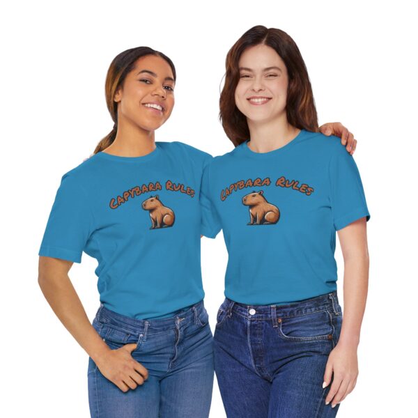 Unisex Jersey Short Sleeve Tee with Adorable Capybara Design – Soft and Stylish T-Shirt
