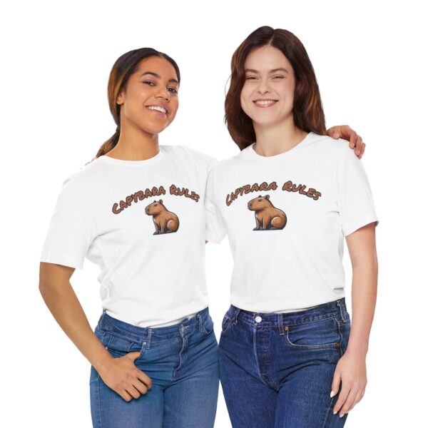 Unisex Jersey Short Sleeve Tee with Adorable Capybara Design – Soft and Stylish T-Shirt