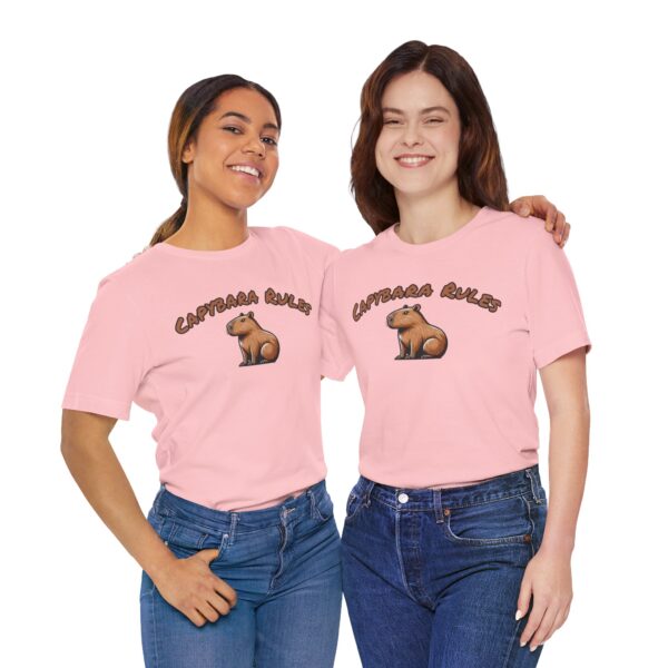 Unisex Jersey Short Sleeve Tee with Adorable Capybara Design – Soft and Stylish T-Shirt