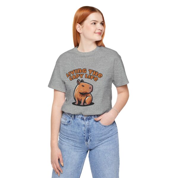Unisex Jersey Short Sleeve Tee with Adorable Capybara Design – Soft and Stylish T-Shirt