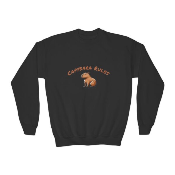 Youth Crewneck Sweatshirt with Adorable Capybara Design – Cozy and Fun for Everyday Wear