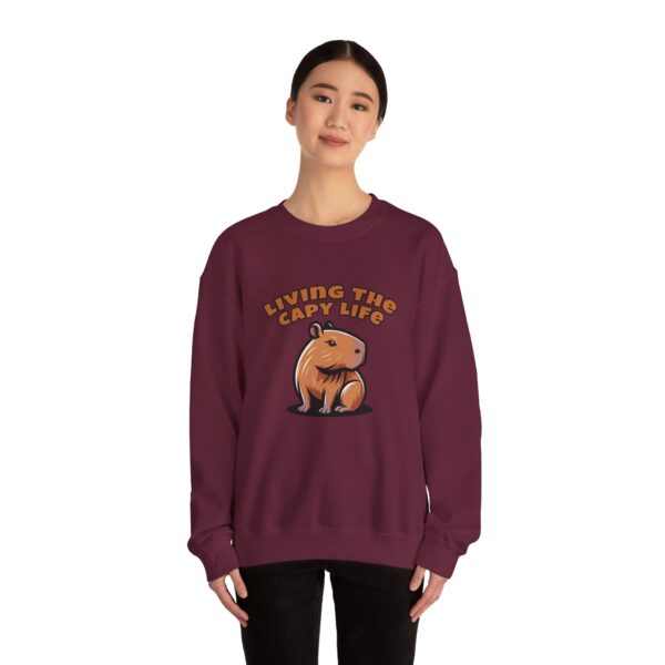 Unisex Heavy Blend™ Crewneck Sweatshirt with Cute Capybara Design – Embrace Comfort Every Day