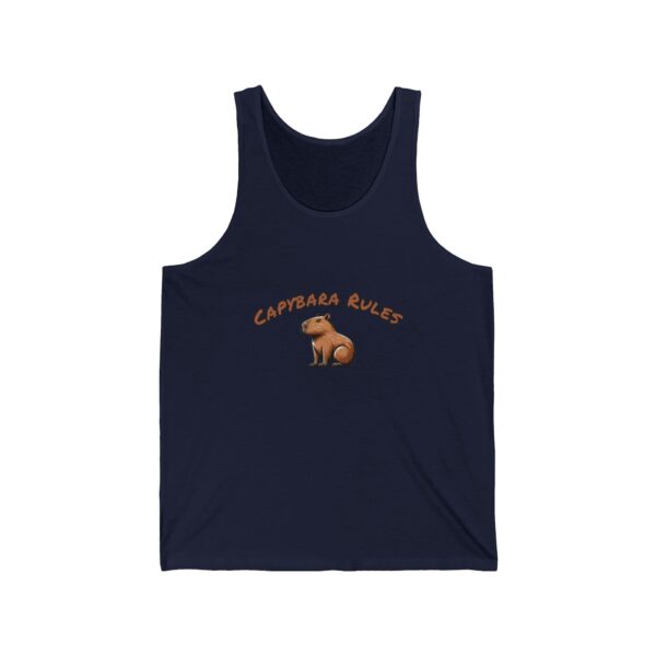 Unisex Jersey Tank Top with Cute Capybara Design – Perfect for Summer Style