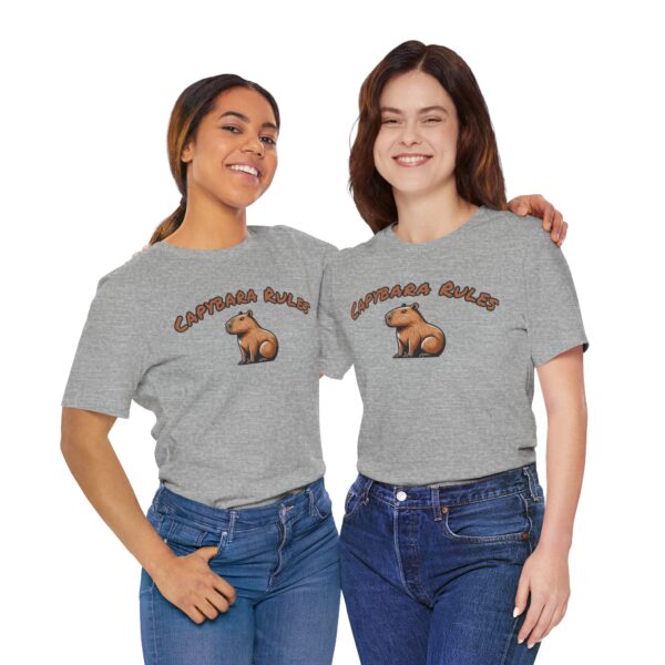 Unisex Jersey Short Sleeve Tee with Adorable Capybara Design – Soft and Stylish T-Shirt