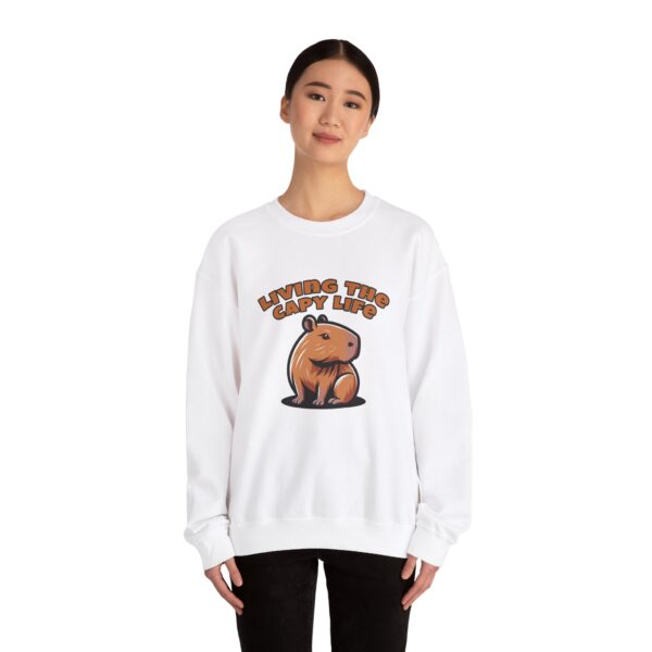 Unisex Heavy Blend™ Crewneck Sweatshirt with Cute Capybara Design – Embrace Comfort Every Day