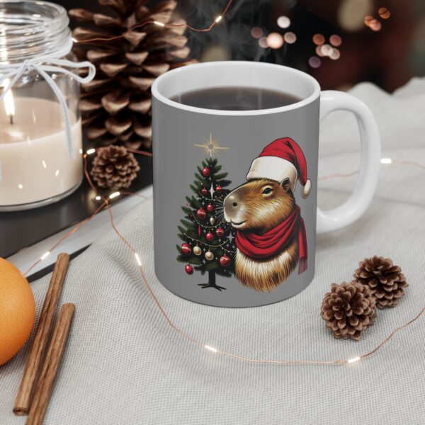 Christmas Capybara Coffee Mug 11oz – Festive and Adorable for Animal Lovers