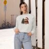 Women's Christmas Capybara Cropped Fleece Pullover – Cozy and Festive