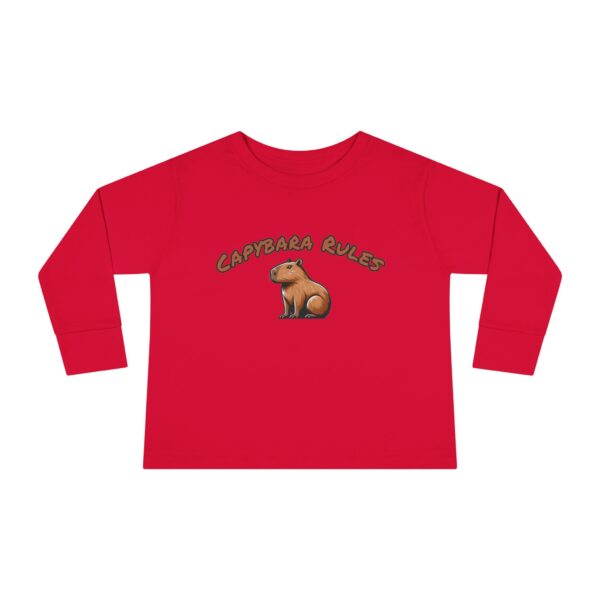 Toddler Long Sleeve Tee with Cute Capybara Design – Soft, Cozy, and Perfect for Active Play