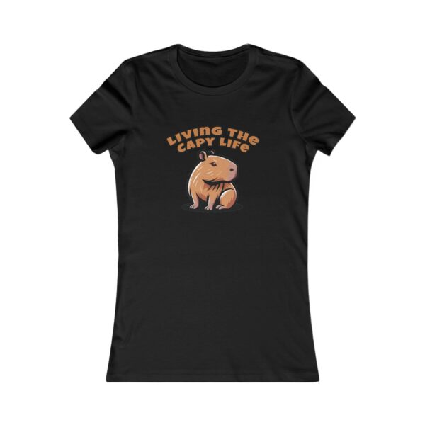 Women's Favorite Tee with Adorable Capybara Design – Soft, Stylish, and Fun Casual Top