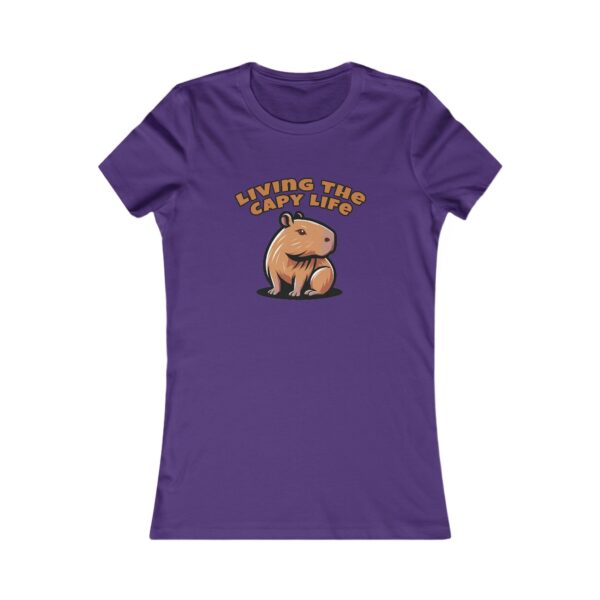 Women's Favorite Tee with Adorable Capybara Design – Soft, Stylish, and Fun Casual Top