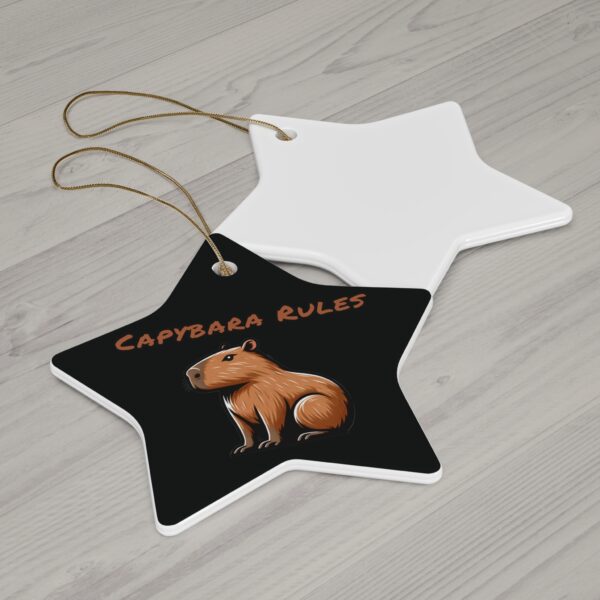 Capybara Ceramic Ornament – Unique & Adorable Holiday Decor with Cute Capybara Design
