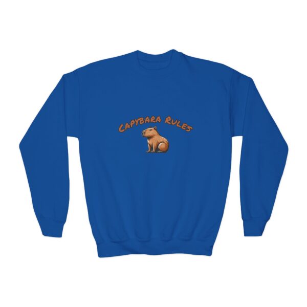 Youth Crewneck Sweatshirt with Adorable Capybara Design – Cozy and Fun for Everyday Wear