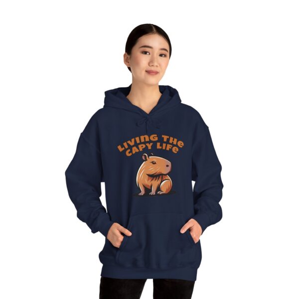 Unisex Heavy Blend™ Hooded Sweatshirt with Cute Capybara Design – Warm and Stylish Hoodie