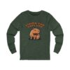 Unisex Jersey Long Sleeve Tee with Unique Capybara Design – Comfortable and Stylish Top