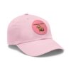 Dad Hat with Leather Patch (Round) - Capybara design