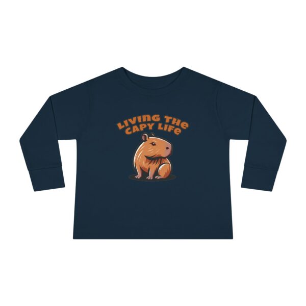 Toddler Long Sleeve Tee with Adorable Capybara Design – Soft, Warm, and Fun for Everyday Wear