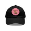 Dad Hat with Leather Patch (Round) - Capybara design