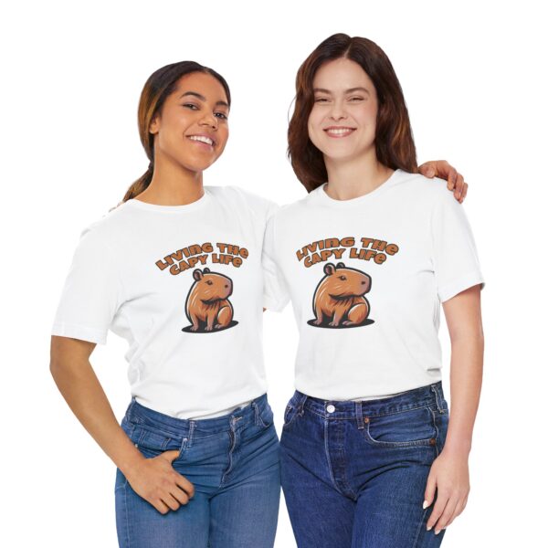 Unisex Jersey Short Sleeve Tee with Adorable Capybara Design – Soft and Stylish T-Shirt