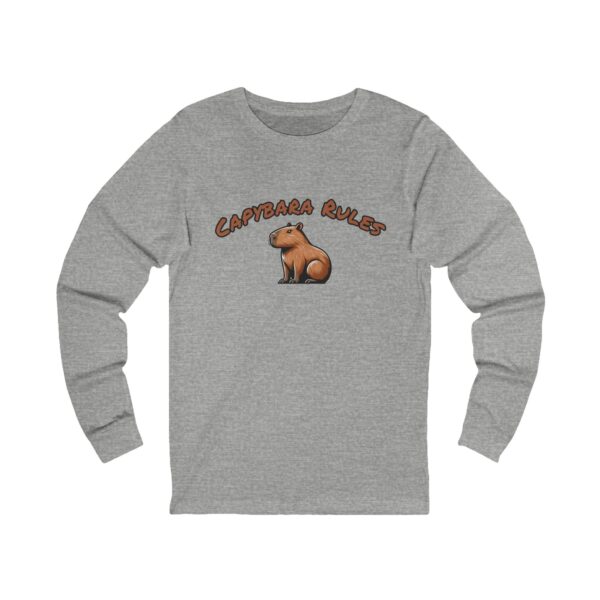 Unisex Jersey Long Sleeve Tee with Unique Capybara Design – Comfortable and Stylish Top