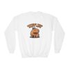 Youth Crewneck Sweatshirt with Adorable Capybara Design – Cozy and Fun for Everyday Wear