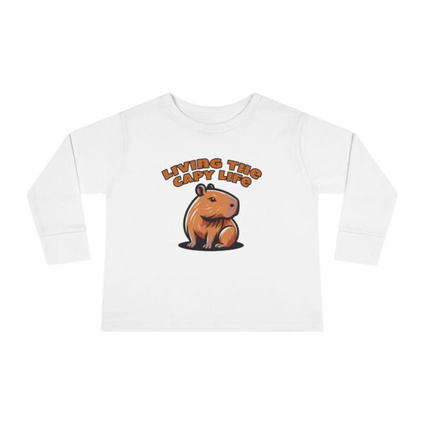 Toddler Long Sleeve Tee with Adorable Capybara Design – Soft, Warm, and Fun for Everyday Wear