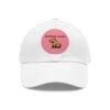 Dad Hat with Leather Patch (Round) - Capybara design