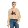 Women's Christmas Capybara Cropped Fleece Pullover – Cozy and Festive