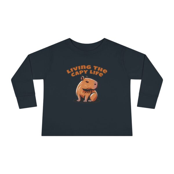 Toddler Long Sleeve Tee with Adorable Capybara Design – Soft, Warm, and Fun for Everyday Wear