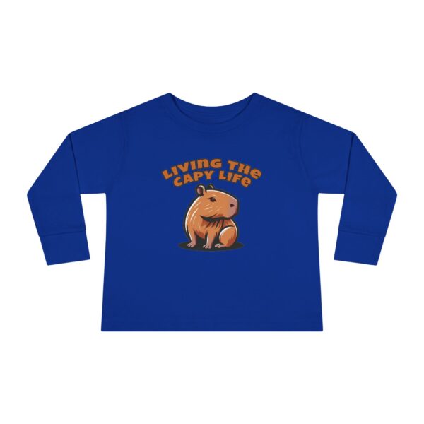 Toddler Long Sleeve Tee with Adorable Capybara Design – Soft, Warm, and Fun for Everyday Wear