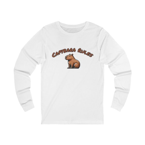 Unisex Jersey Long Sleeve Tee with Unique Capybara Design – Comfortable and Stylish Top