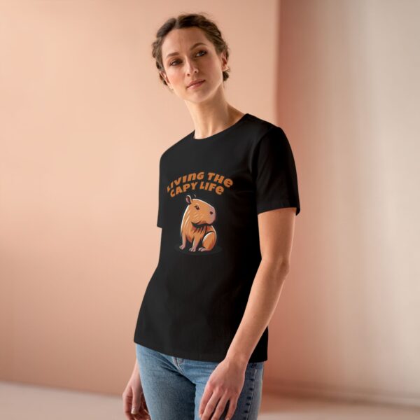 Women's Cotton Tee with Cute Capybara Design – Soft, Comfortable, and Stylish Casual Top