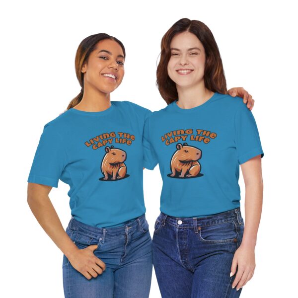 Unisex Jersey Short Sleeve Tee with Adorable Capybara Design – Soft and Stylish T-Shirt