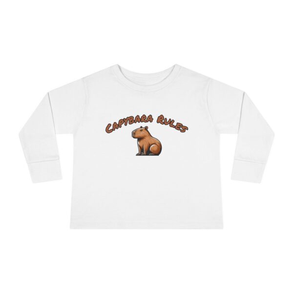 Toddler Long Sleeve Tee with Cute Capybara Design – Soft, Cozy, and Perfect for Active Play