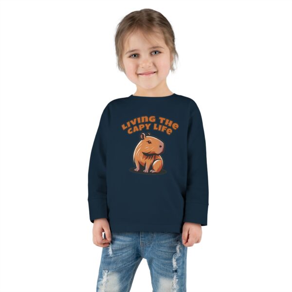 Toddler Long Sleeve Tee with Adorable Capybara Design – Soft, Warm, and Fun for Everyday Wear