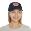 Dad Hat with Leather Patch (Round) - Capybara design