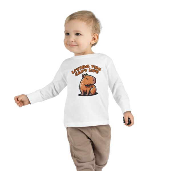 Toddler Long Sleeve Tee with Adorable Capybara Design – Soft, Warm, and Fun for Everyday Wear