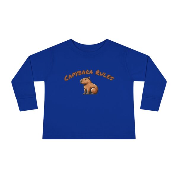 Toddler Long Sleeve Tee with Cute Capybara Design – Soft, Cozy, and Perfect for Active Play
