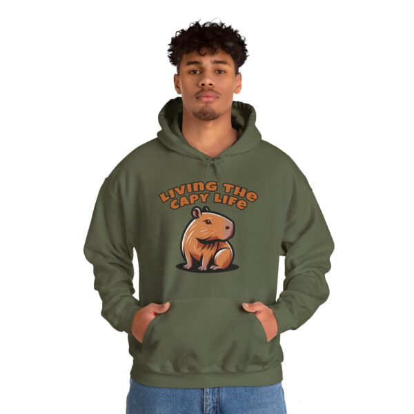 Unisex Heavy Blend™ Hooded Sweatshirt with Cute Capybara Design – Warm and Stylish Hoodie