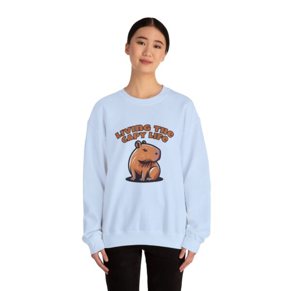 Unisex Heavy Blend™ Crewneck Sweatshirt with Cute Capybara Design – Embrace Comfort Every Day