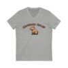 Unisex Short Sleeve V-Neck T-Shirt with Cute Capybara Design – Comfortable Casual Wear
