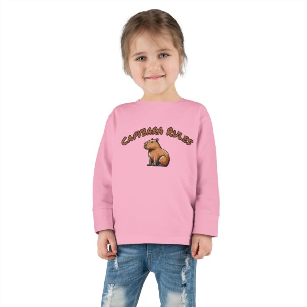 Toddler Long Sleeve Tee with Cute Capybara Design – Soft, Cozy, and Perfect for Active Play