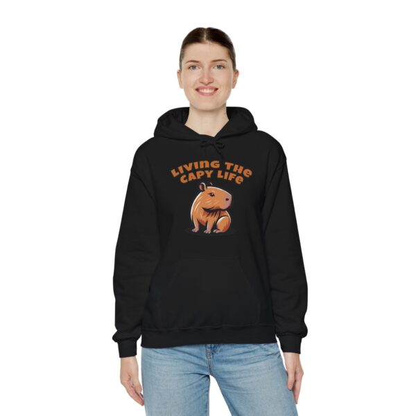 Unisex Heavy Blend™ Hooded Sweatshirt with Cute Capybara Design – Warm and Stylish Hoodie