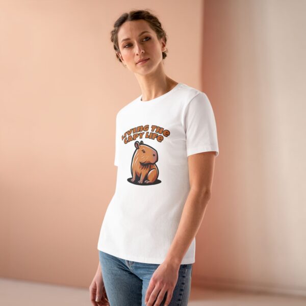 Women's Cotton Tee with Cute Capybara Design – Soft, Comfortable, and Stylish Casual Top