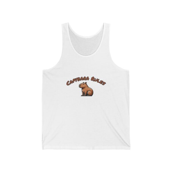 Unisex Jersey Tank Top with Cute Capybara Design – Perfect for Summer Style