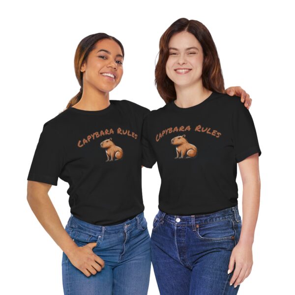 Unisex Jersey Short Sleeve Tee with Adorable Capybara Design – Soft and Stylish T-Shirt
