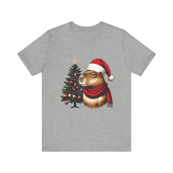Unisex Christmas Capybara Tee – Festive and Cozy Short Sleeve Shirt