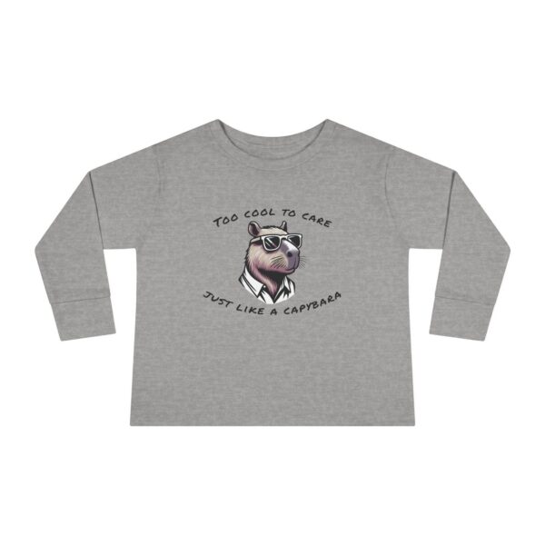 Toddler Long Sleeve Tee with Adorable Capybara Design – Soft, Warm, and Fun for Everyday Wear