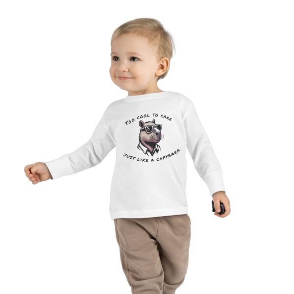 Toddler Long Sleeve Tee with Adorable Capybara Design – Soft, Warm, and Fun for Everyday Wear