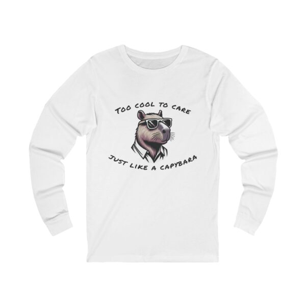Unisex Jersey Long Sleeve Tee with Unique Capybara Design – Comfortable and Stylish Top