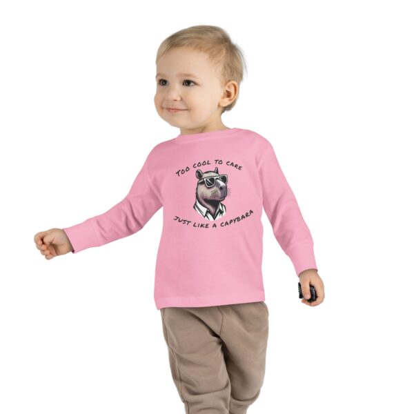 Toddler Long Sleeve Tee with Adorable Capybara Design – Soft, Warm, and Fun for Everyday Wear